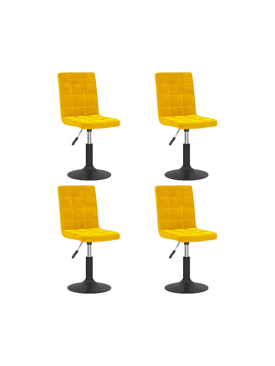 Rotativă Scaun Vizitator în Culoare Galben 40x52x102cm 4buc