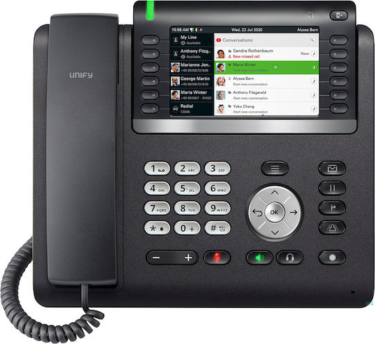 Siemens OpenScape CP700X Ενσύρματο Τηλέφωνο IP Μαύρο