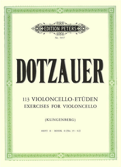 Edition Peters Dotzauer - 113 Exercises für Cello Band 2 Bd.2