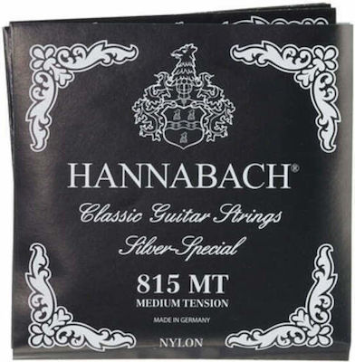 Hannabach Set of Nylon Strings for Classic Guitar Silver Special 815 Medium Set