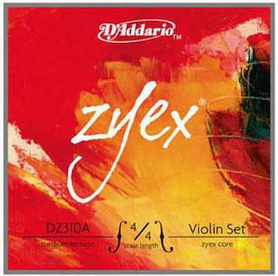 Daddario Einzelne Synthetischer Kern Saite für Geige 4/4 Zyex Violin String Mittlere Spannung 4/4 A (La)