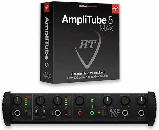 IK Multimedia AXE I/O-AmpliTube 5 MAX Externe professionelle Soundkarte Konnektivität USB an PC