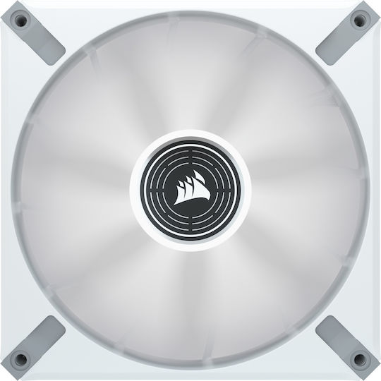 Corsair ML140 LED Elite Premium Case Fan (1600rpm / 82.9cfm) με Λευκό Φωτισμό και Σύνδεση 4-Pin PWM Λευκό
