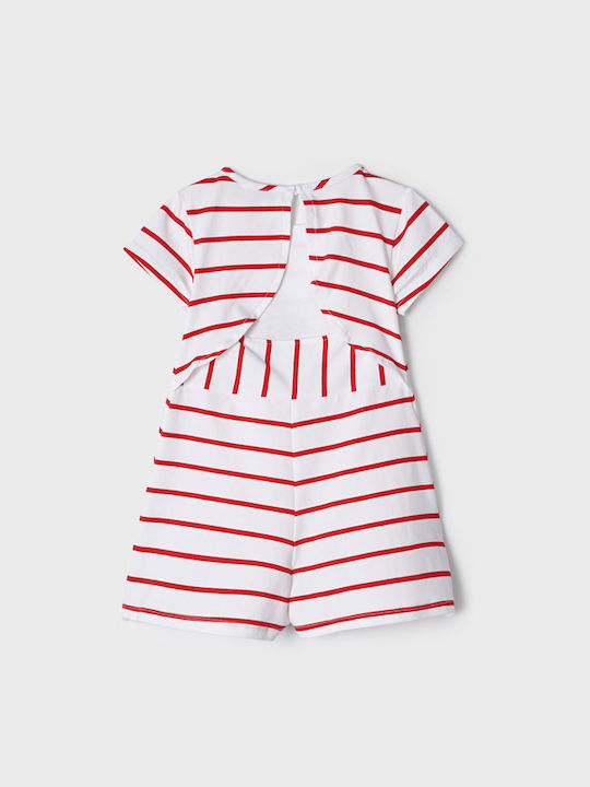 Mayoral Kids Dress Striped Short Sleeve White