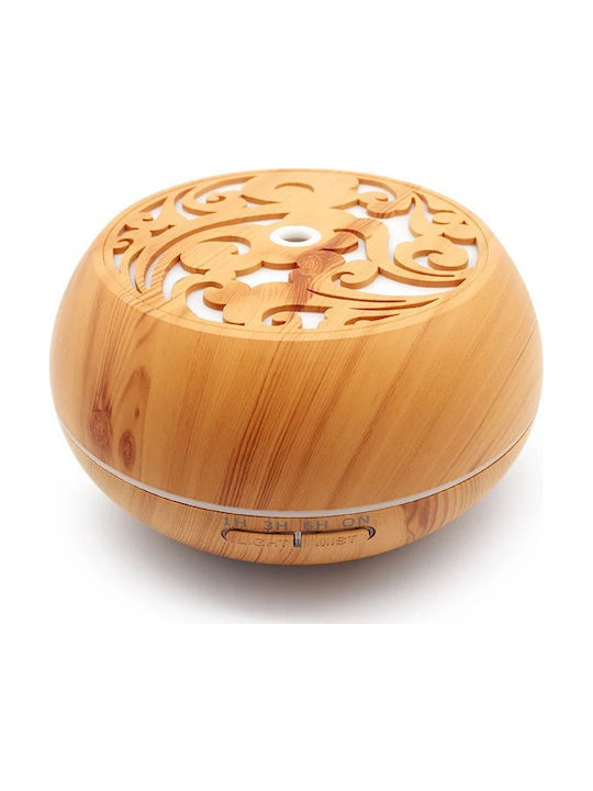 Led Ultrasonic Aromatherapy Diffuser Humidifier Brown 6W HO-HU-1454