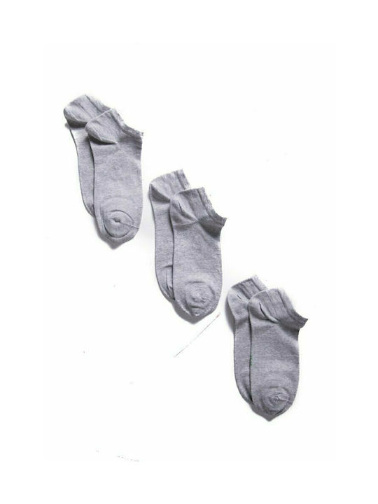 ME-WE Men's Solid Color Socks Gray 3Pack