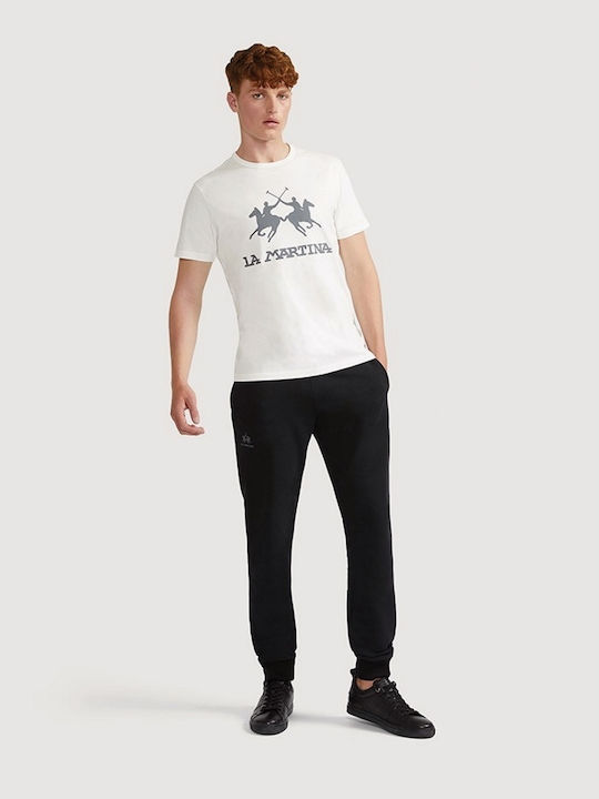 La Martina Herren T-Shirt Kurzarm Weiß