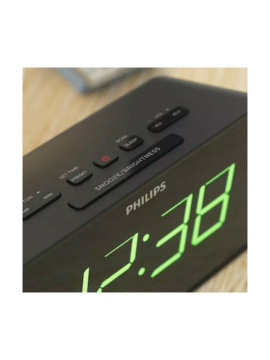 Philips Tabletop Digital Clock with Alarm & Radio TAR3306/12