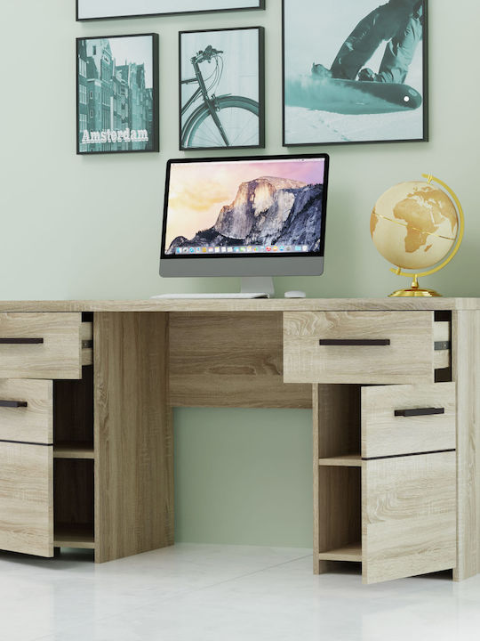 Schreibtisch Solo Holz Beige 145x60x76cm