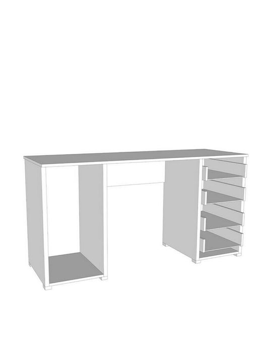 Γραφείο Liber Ξύλινο Μπεζ 135x50x75.5εκ.