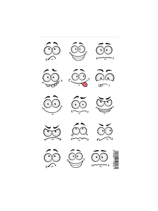 Decorative Sticker Wall Funny Faces Ango