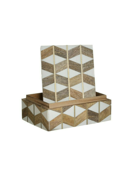 Inart Dekorative Box Polyresin Beige/cream