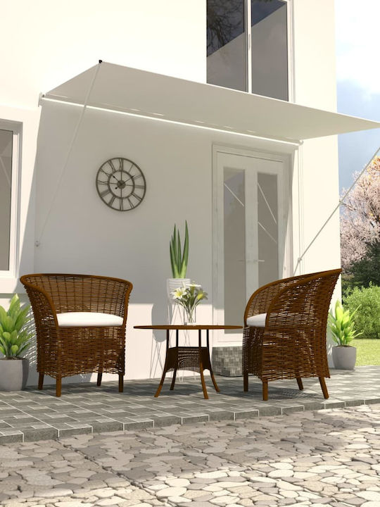 vidaXL Zelt Terrasse Cream 3.5x1.5m