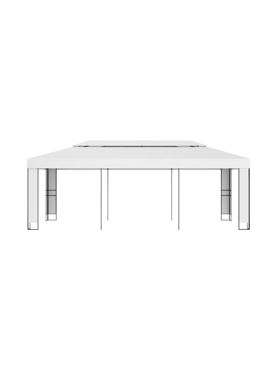 vidaXL Gazebo Garten White 6x3m