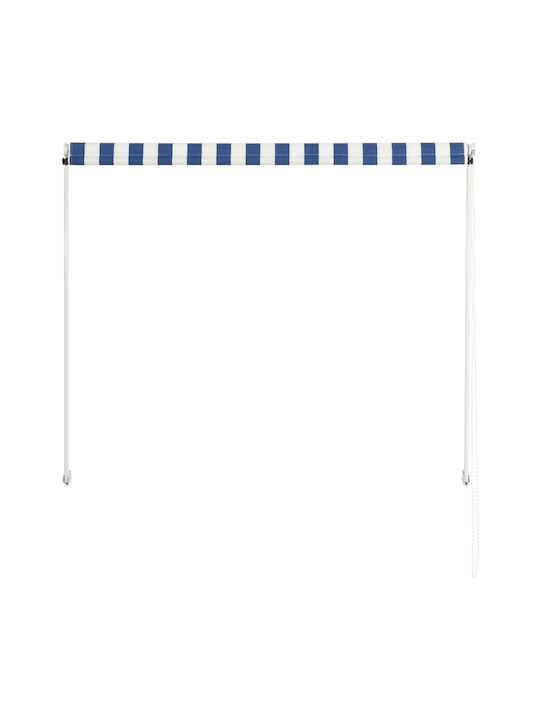 vidaXL Terrace Wall Tent Blue / White 1.5x1.5cm