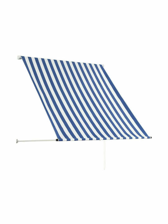 vidaXL Terrace Wall Tent Blue / White 1.5x1.5cm