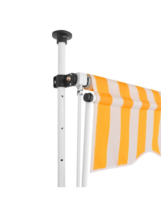 vidaXL Terrace Freestanding Tent Yellow / White 1.5x1.2cm
