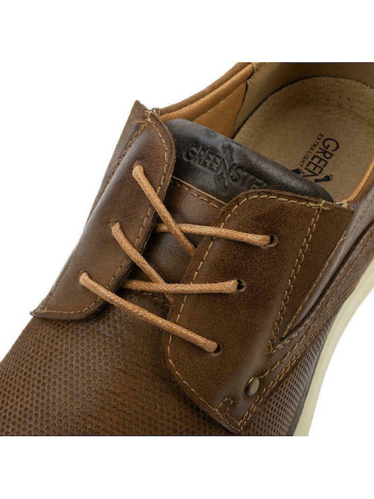 RS21028-1 Leder Herren Freizeitschuhe Tabac Braun
