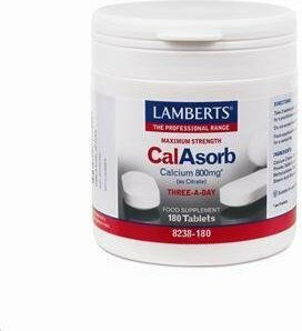 Lamberts Maximum Strength CalAsorb Calcium (as Citrate) 800mg με Βιταμίνη D3 60 ταμπλέτες