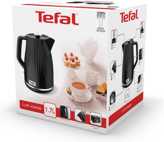 Tefal Loft Fierbător 1.7lt 2400W Negru