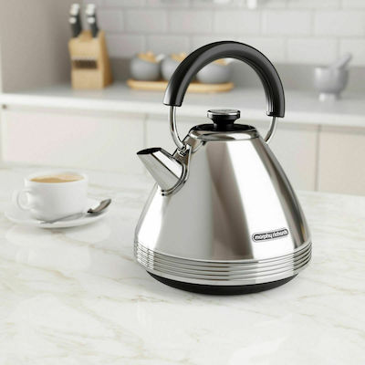 Morphy Richards Venture Pyramid Retro Kettle 1.5lt 3000W Silver