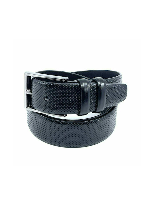 Legend Accessories Men's Leather Belt Navy Blue