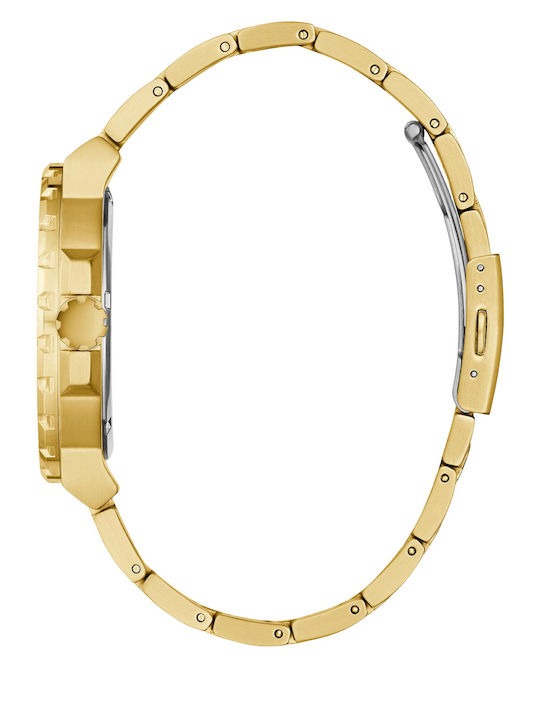 GC Watches Ανδρικό Ρολόι 44mm Μπαταρίας με Χρυσό Μεταλλικό Μπρασελέ