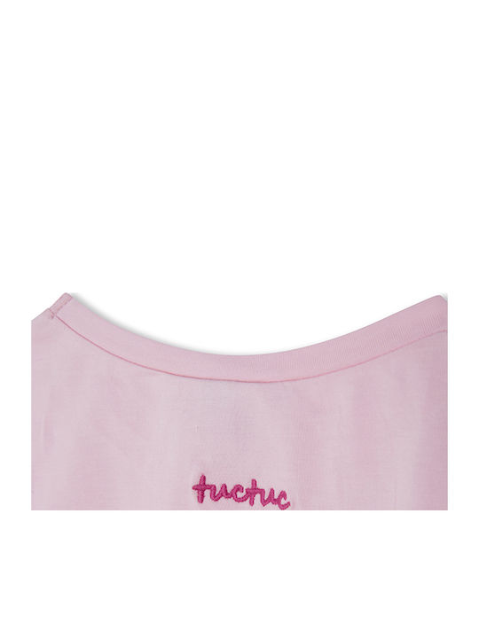 Kids' Crop Top Short Sleeve Pink