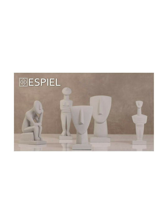 Espiel Decorative Statuette made of Plaster Eco in Grey Light 10cm 1pcs