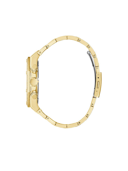 GC Watches Ανδρικό Ρολόι 44mm Χρονογράφος Μπαταρίας με Χρυσό Μεταλλικό Μπρασελέ
