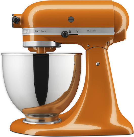 Kitchenaid Artisan Food Processor Orange Stand Mixer 300W with Stainless Mixing Bowl 4.8lt
