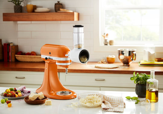 Kitchenaid Artisan Food Processor Orange Stand Mixer 300W with Stainless Mixing Bowl 4.8lt