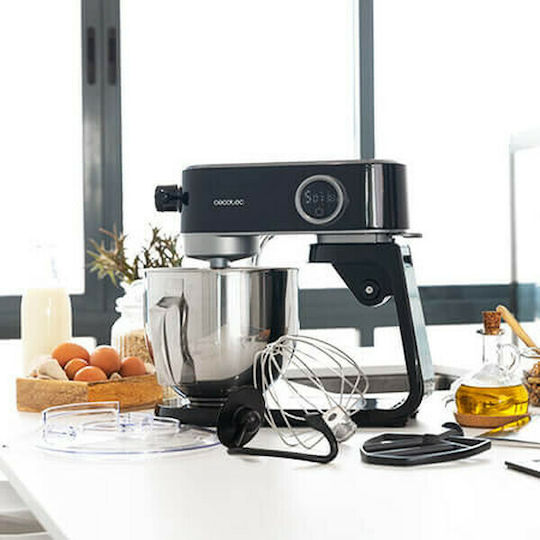 Cecotec Twist & Fusion 4000 Luxury Black Stand Mixer 800W with Stainless Mixing Bowl 5.2lt