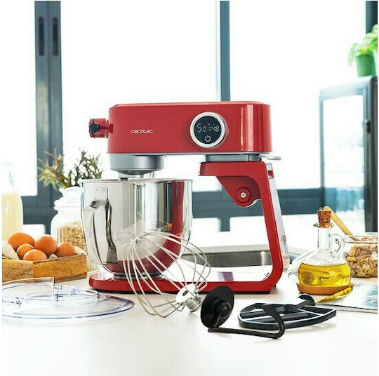 Cecotec Twist & Fusion 4000 Luxury Red Stand Mixer 800W with Stainless Mixing Bowl 5.2lt