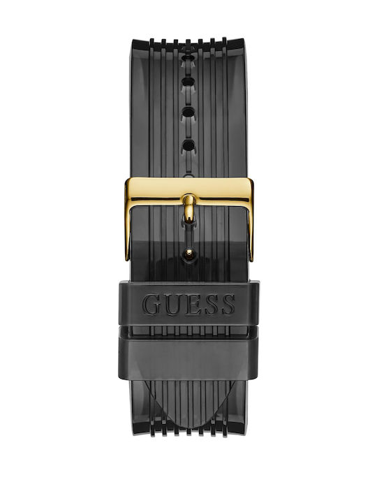 GC Watches Мъжки Часовник 46мм Хронограф На батерия с Черен Каучукова Каишка