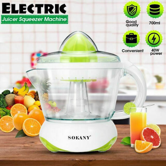 Sokany JE-601D Ηλεκτρικός Στίφτης 40W με Χωρητικότητα 700ml Πράσινος