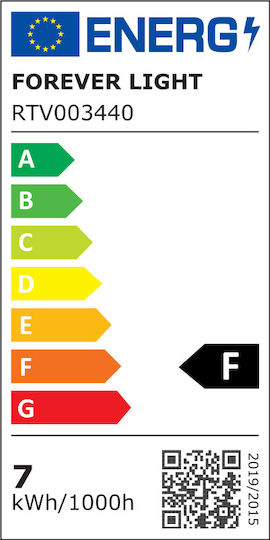 Forever Light Λάμπα LED 7W για Ντουί GU10 και Σχήμα PAR16 Θερμό Λευκό 560lm