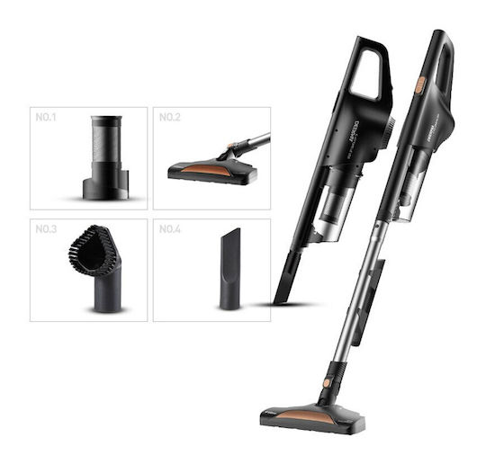 Deerma DX600 Ηλεκτρική Σκούπα 2 σε 1 Stick & Χειρός 600W Μαύρη