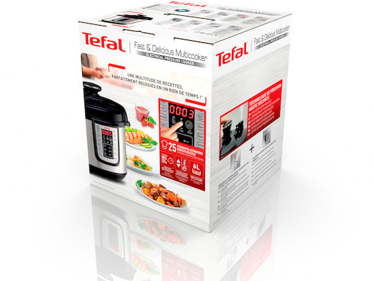 Tefal Fast & Delicious Aragaz multifuncțional 1100W cu Capacitate 6lt Argint