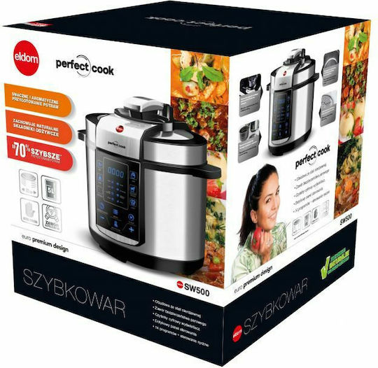 Eldom Aragaz multifuncțional 900W cu Capacitate 5lt Argint