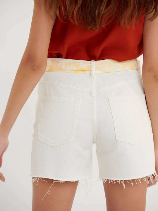 Funky Buddha Women's Jean Shorts Off White