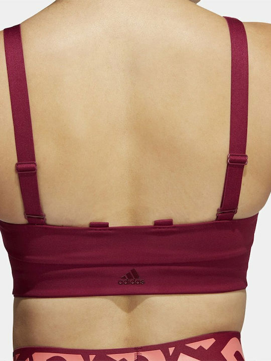 Powerimpact Women's Sports Bra with Removable Padding Burgundy