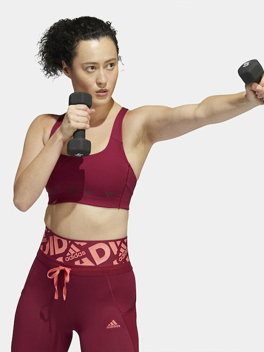 Powerimpact Women's Sports Bra with Removable Padding Burgundy