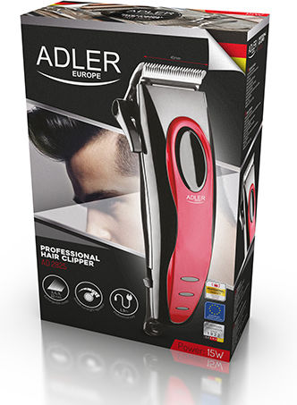 Adler Set Profesional Mașină de Tuns Electricitate Roșu AD 2825