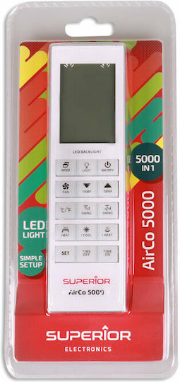 Superior Electronics Airco 5000 188-0034 Universal Klimaanlagen-Fernbedienung