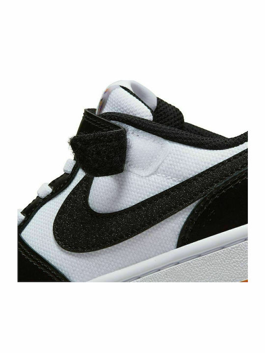 Court Kids Sneakers with Hoop & Loop Closure White