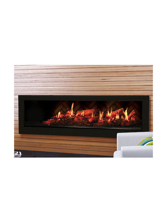 Dimplex Opti V Double Wall Mounted Electric Fireplace 70W 135.6x45cm Black