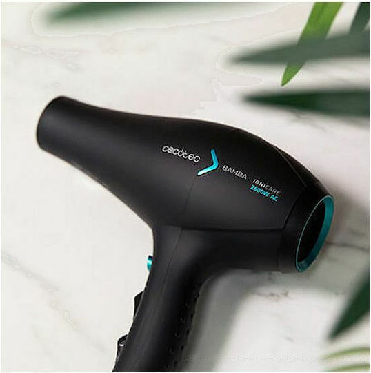 Cecotec Bamba IoniCare 5350 Ionic Επαγγελματικό Πιστολάκι Μαλλιών Turbo με Φυσούνα 2600W Black