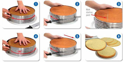 Homestyle Adjustable Inox Round-Shaped Cake Ring 735098-24