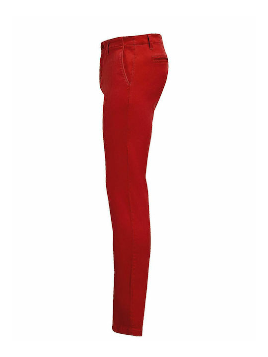 Jules Men's Jeans Pants Elastic with Slim Fit Poppy Red